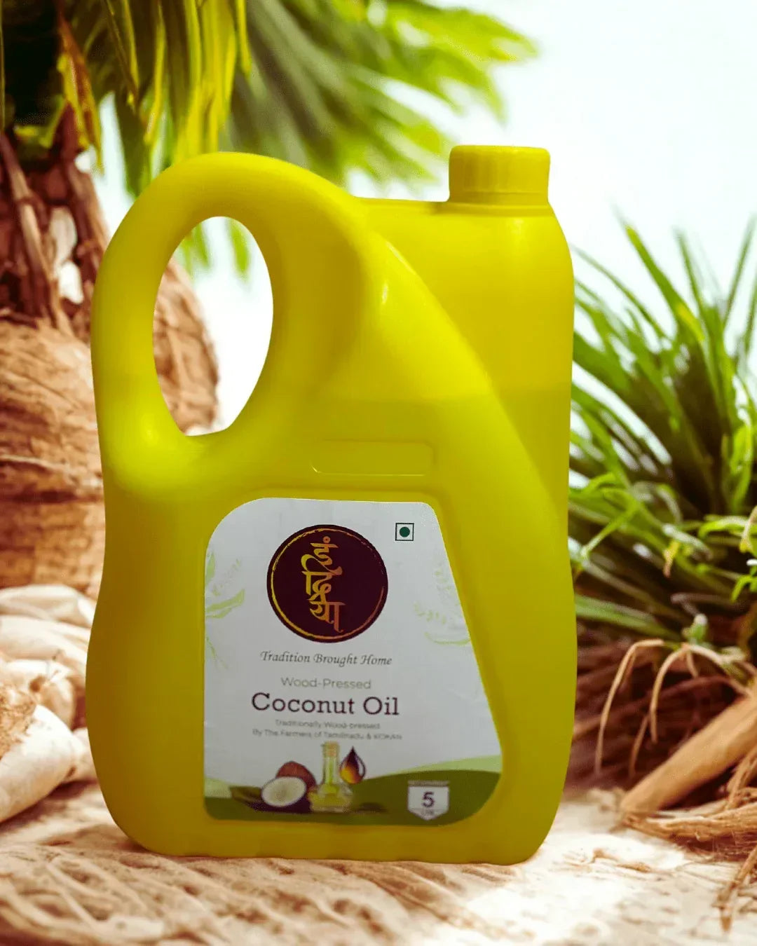 Coconut Oil 5 Liter - Premium Quality, Versatile & Natural - Indriya Oils