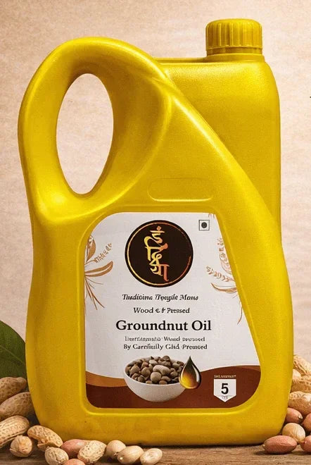 Organic Cold Pressed Groundnut Oil - Unrefined Benefits, Kachi Ghani Process - Indriya Oils