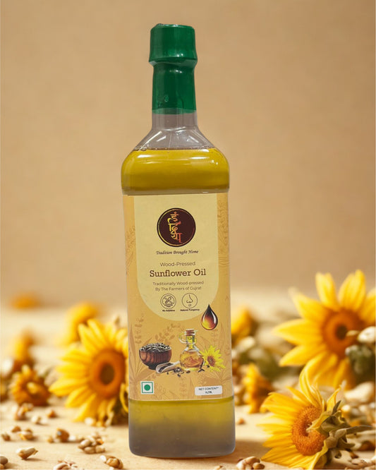 Indriya Sunflower Oil – Pure Wood-Pressed Cooking Oil for Everyday Healthy Cooking