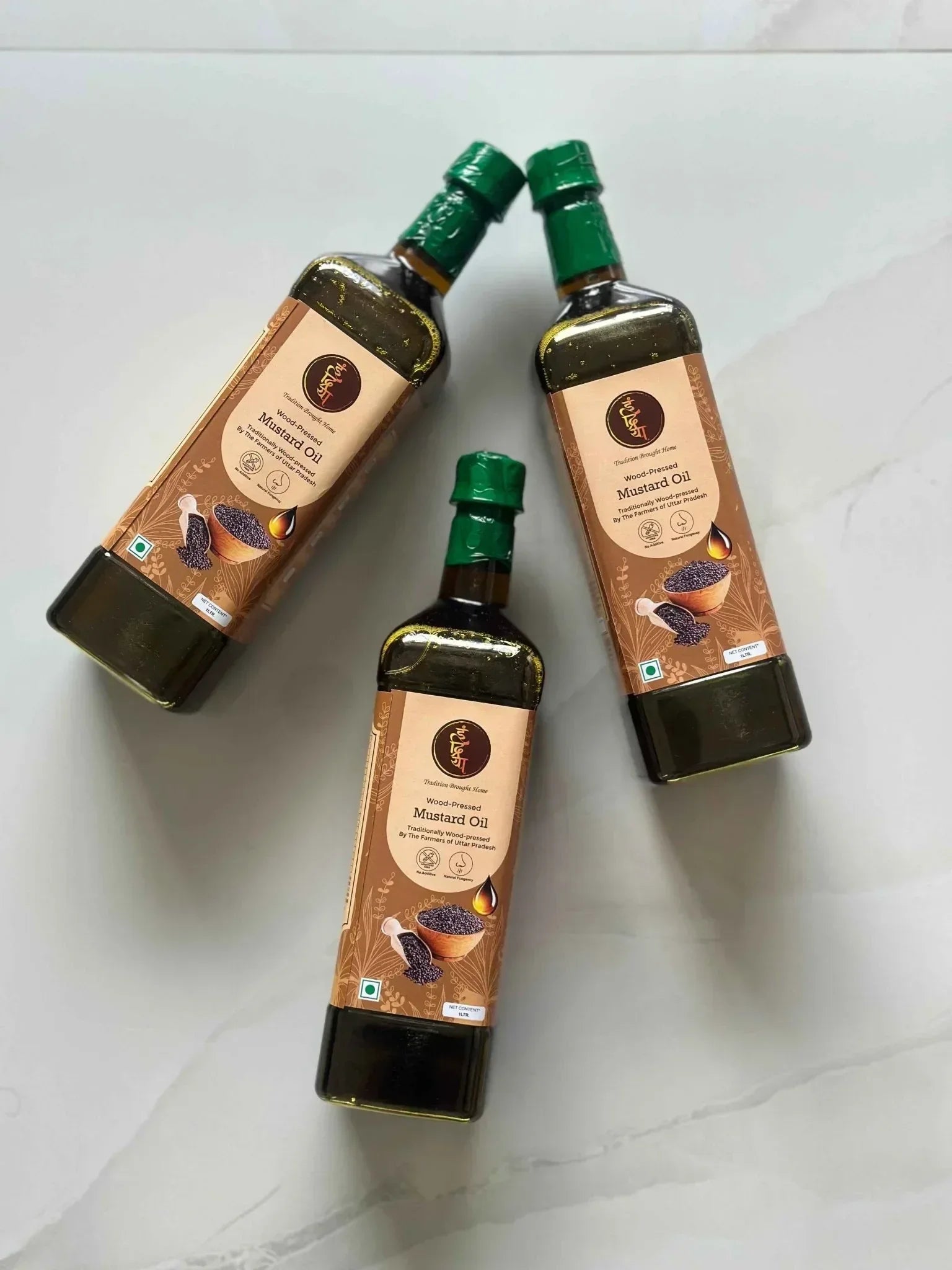 Indriya Wood-Pressed Mustard Oil for Healthy Cooking and Authentic Flavor - Indriya Oils 