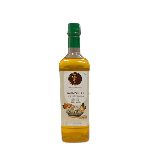 Wood-Pressed Safflower Oil – Heart-Friendly Cooking Essential - Indriya Oils 